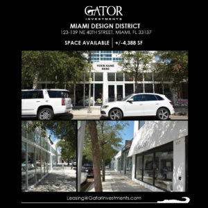 Retail for Lease in Miami's Design District