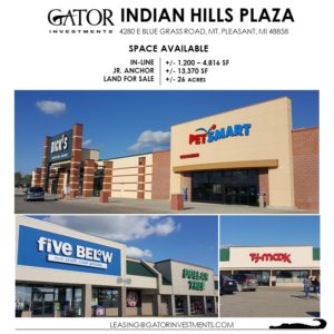 Retail Space For Lease in Mt. Pleasant, MI
