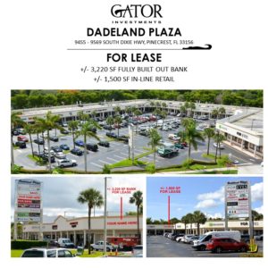 Bank For Lease in Pinecrest, FL