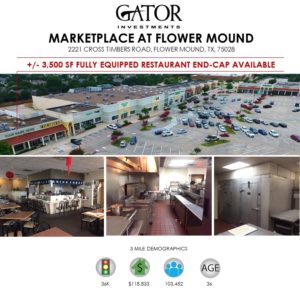 Fully Equipped Restaurant Available in Flower Mound, TX