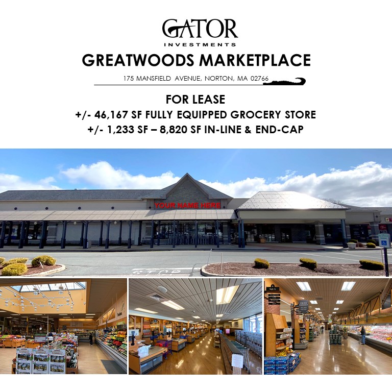 Fully Equipped Grocery Store Available in Norton, MA 46,167 SF For