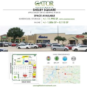 Warehouse space available in Memphis, TN