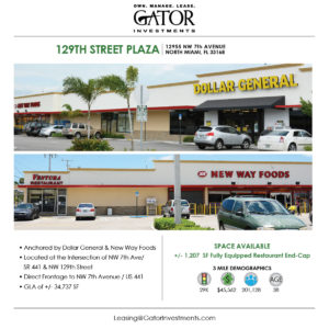 Restaurant Space For Lease in North Miami, FL