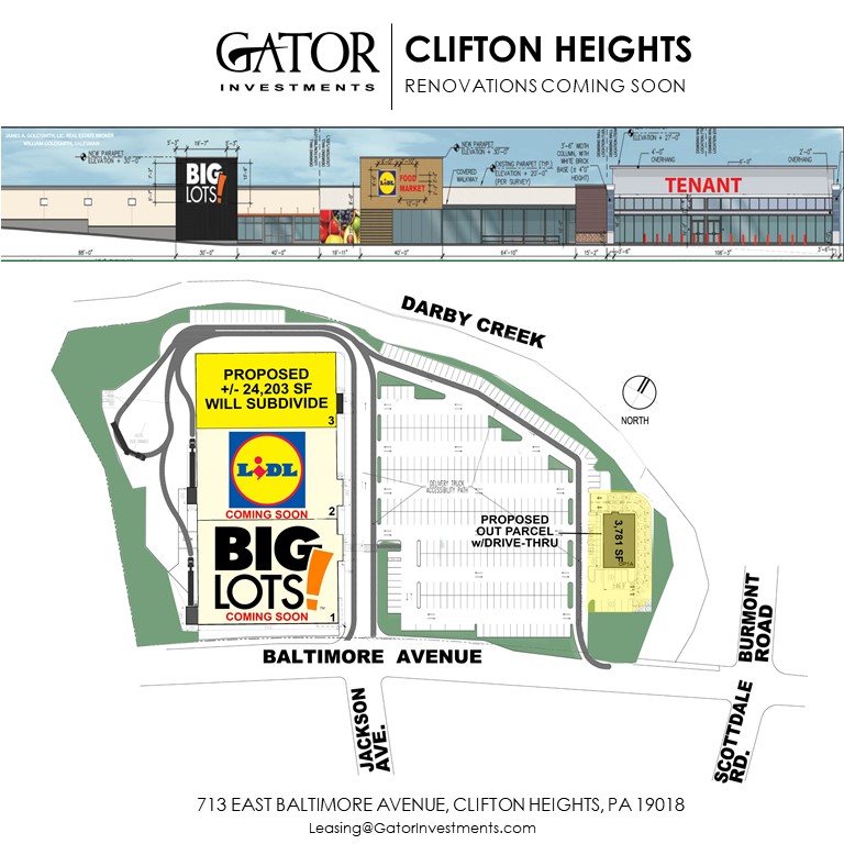 Join Big Lots & Lidl in a Newly Renovated Shopping Center Soon