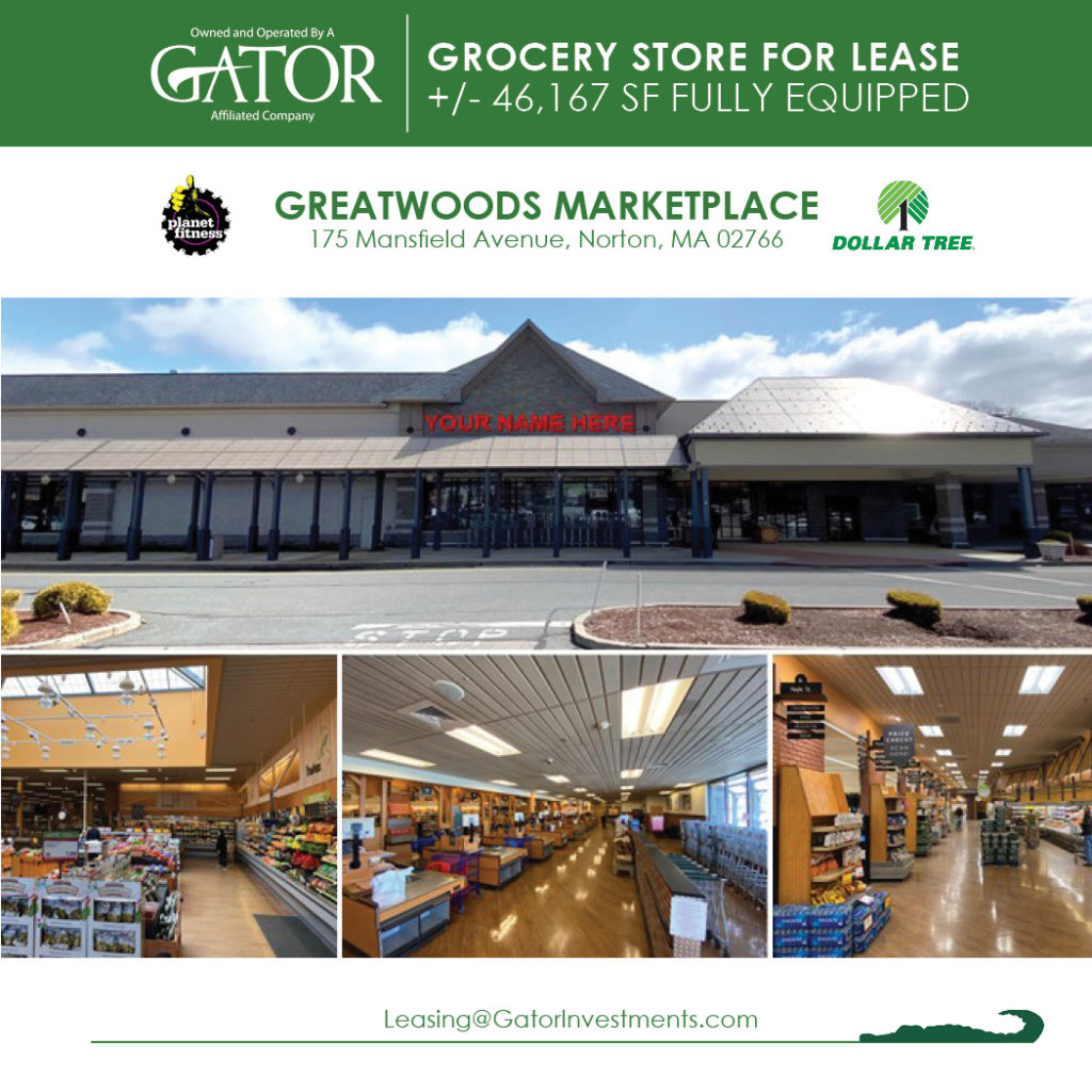 Fully Equipped Grocery Store Available in Norton, MA 46,167 SF For