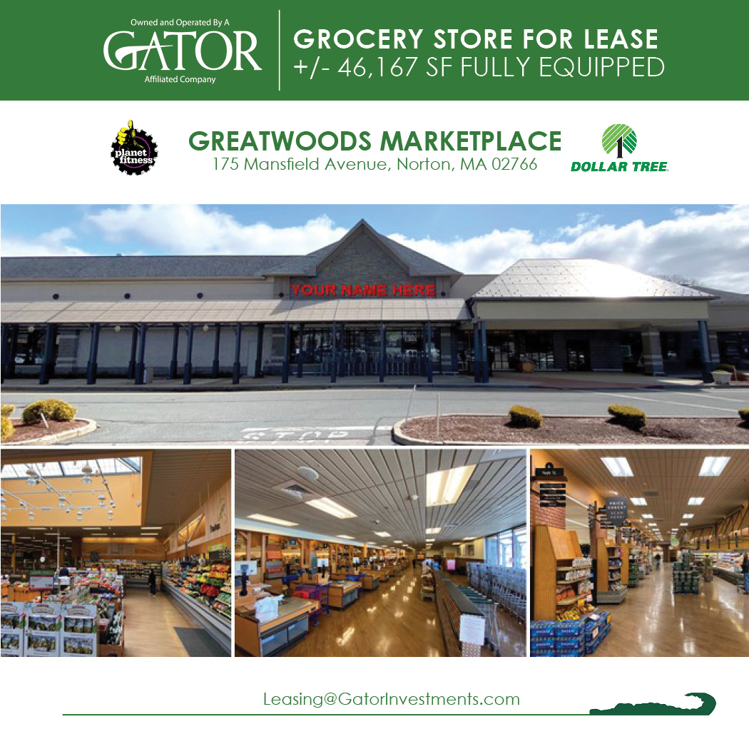 Fully Equipped Grocery Store Available in Norton, MA 46,167 SF For