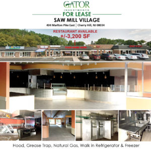 Restaurant space For Lease in Cherry Hill, NJ