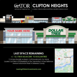 Retail Space For Lease in Clifton Heights, PA