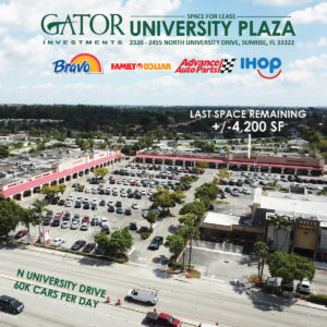 Retail space for lease in Sunrise, FL