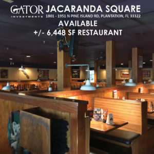 Restaurant Space Available in Plantation, FL
