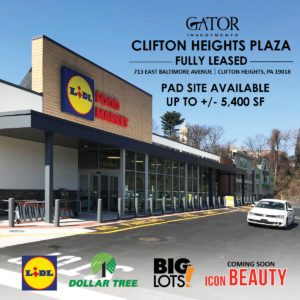 Retail Space For Lease in Clifton Heights Plaza