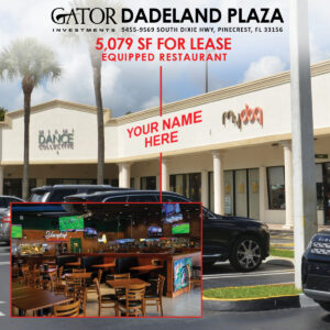 Fully Built Out Restaurant Available in Pinecrest, FL