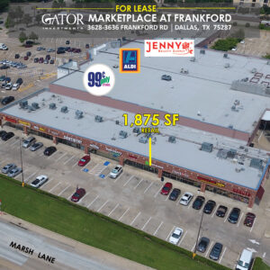 Retail space for lease in Gator Investments owned Marketplace at Frankford in Dallas, TX