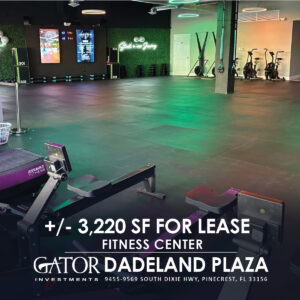Fitness Center Available in Gator Investments Owned Dadeland Plaza in Pinecrest, FL