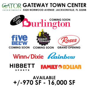 Planet Fitness Coming Soon to Gator Investments Owned Gateway Town Center in Jacksonville, FL