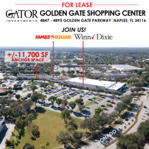 Retail space for lease in Gator Investments owned Golden Gate Shopping Center in Naples, FL