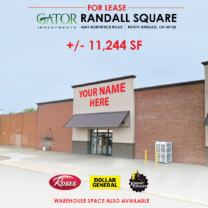 Retail space for lease in Gator Investments owned Randall Square in North Randall, OH