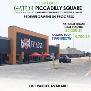 Retail space for lease in Gator Investments owned Piccadilly Square in Louisville, KY
