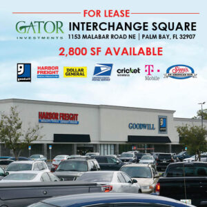Retail space for lease in Gator Investments owned Interchange Square in Palm Bay, FL
