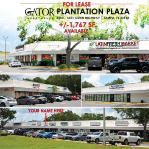 Retail space for lease in Gator Investments owned Plantation Plaza in Tampa, FL