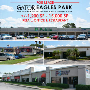 Retail space for lease in Gator Investments owned Eagles Park in St. Petersburg, FL