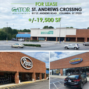 Retail space for lease in Gator Investments owned St. Andrews Crossing in Columbia, SC