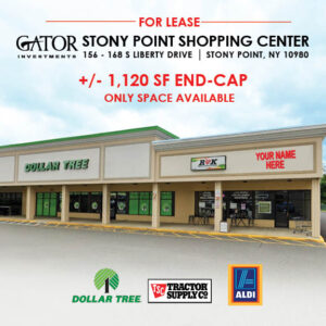 Retail space for lease in Gator Investments owned Stony Point Shopping Center in Stony Point, NY