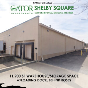 Warehouse space for lease in Gator Investments owned Shelby Square in Memphis, TN