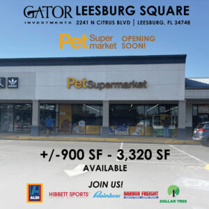 Retail space for lease in Gator Investments owned Leesburg Square in Leesburg, FL