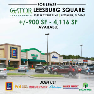 Retail space for lease in Gator Investments owned Leesburg Square in Leesburg, FL