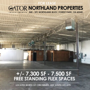 Flex Space for lease in Gator Investments owned Northland Properties in Forest Park, OH