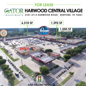 Retail space for lease in Gator Investments owned Harwood Central Village in Bedford, TX