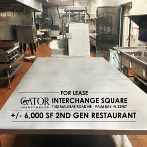 Restaurant Space for Lease in Gator Investments owned Interchange Square in Palm Bay, FL