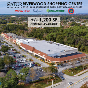 Retail space for lease in Gator Investments owned Riverwood Shopping Center in Port Orange, FL