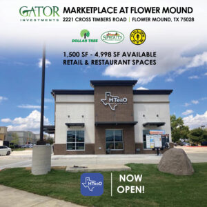 Retail & Restaurant space for lease in Gator Investments owned Marketplace at Flower Mound in Flower Mound, TX