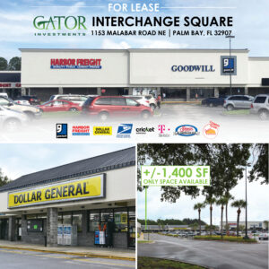 Retail space for lease in Gator Investments owned Interchange Square in Palm Bay, FL