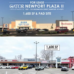 Retail space for lease in Gator Investments owned Newport Plaza II in Newport, KY