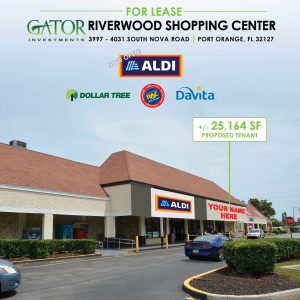 Retail space for lease in Gator Investments owned Riverwood Shopping Center in Port Orange, FL